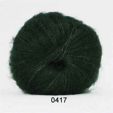 Hjertegarn Silk Kid Mohair fv. 417 mørk grøn