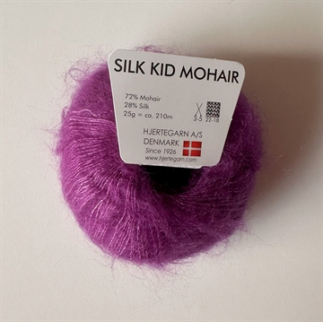 Hjertegarn Silk Kid Mohair fv. 1052 lilla