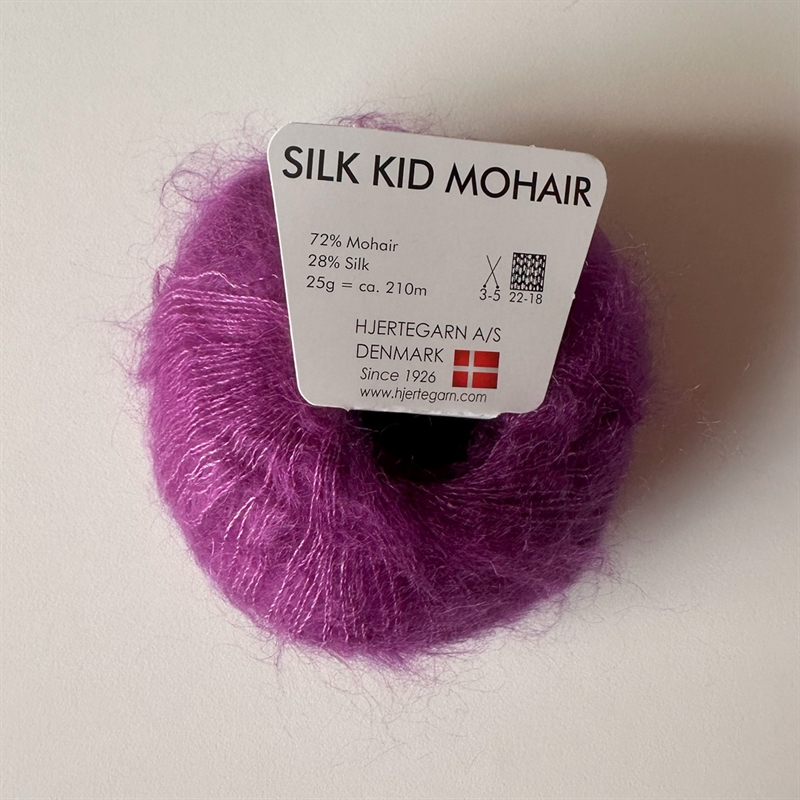 Hjertegarn Silk Kid Mohair fv. 1052 lilla