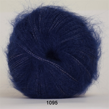 Hjertegarn Silk Kid Mohair fv. 1095 mørk blå