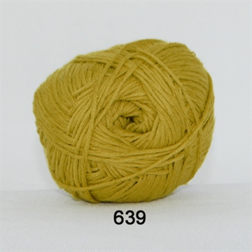 Hjertegarn Green Cotton Linen fv. 639 gulgrøn