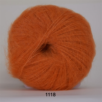 Hjertegarn Silk Kid Mohair fv. 1118 orange
