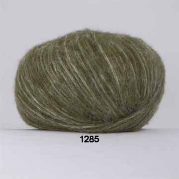 Hjertegarn Børstet uld/alpaca fv. 1285 grøn