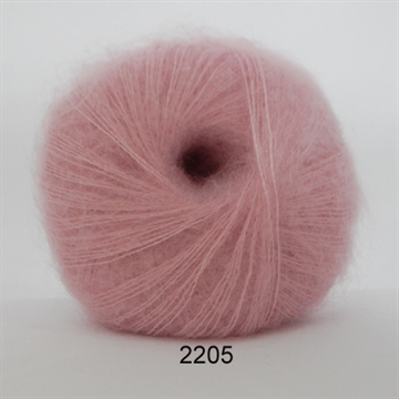 Hjertegarn Silk Kid Mohair fv. 2205 lys rosa