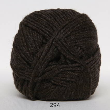Hjertegarn Merino Cotton fv. 294 mørke brun