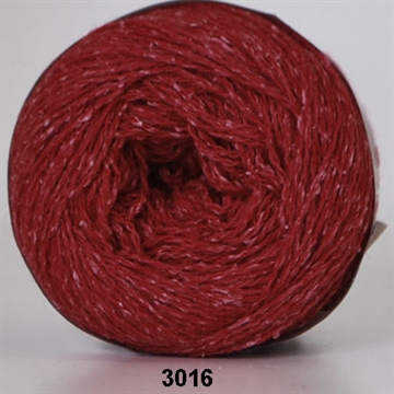 Hjertegarn Wool Silk fv. 3016 vinrød