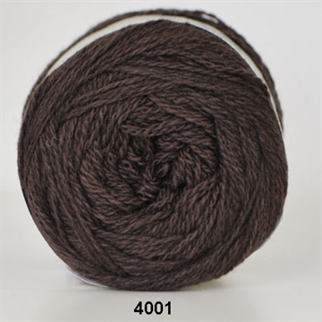 Hjertegarn Organic 350 Wool Cotton fv. 4001 brun