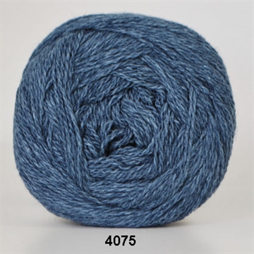 Hjertegarn Organic 350 Wool Cotton fv. 4075 blå