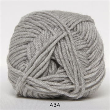 Hjertegarn Merino Cotton fv. 434 mellem grå