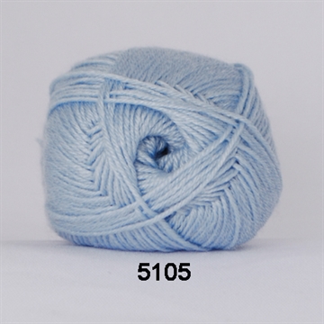 Hjertegarn Bamboo Wool fv. 5105 lys blå