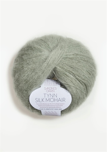 Sandnes Tynn Silk Mohair fv. 8521 støvet grøn