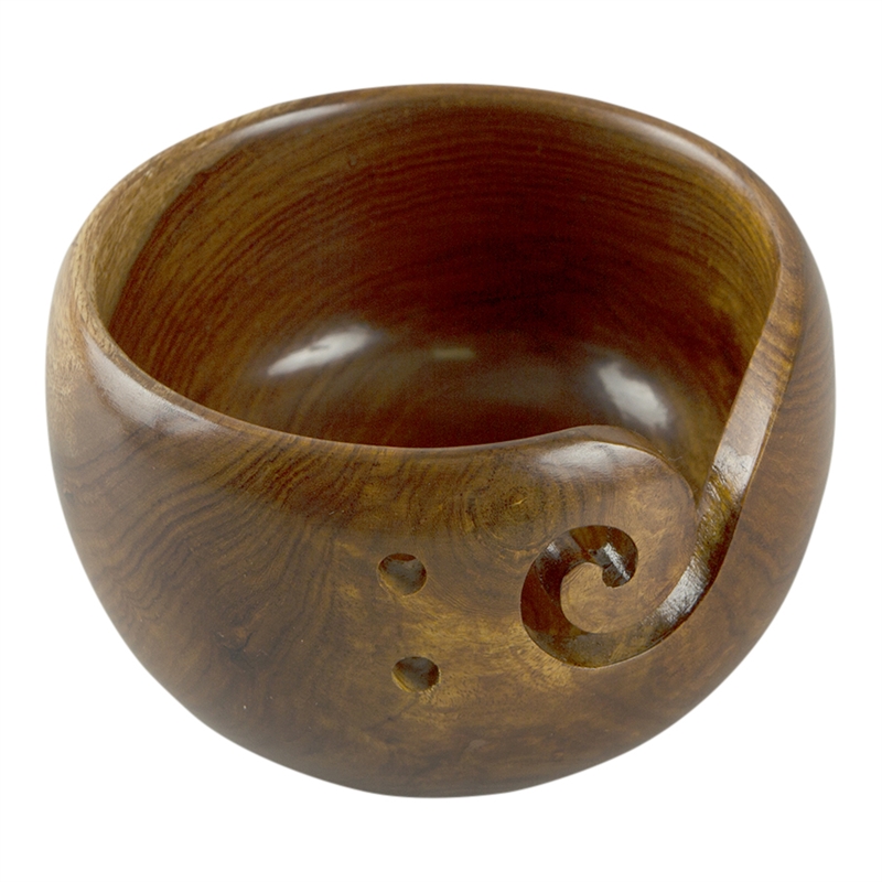 Garn bowle træ Ø15 cm.