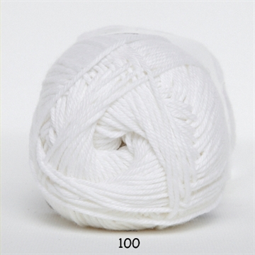 Hjertegarn Cotton nr. 8 fv. 100 hvid