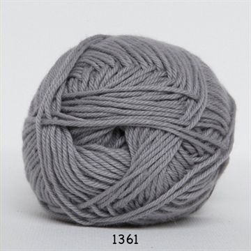 Hjertegarn Cotton nr. 8 fv. 1361 grå