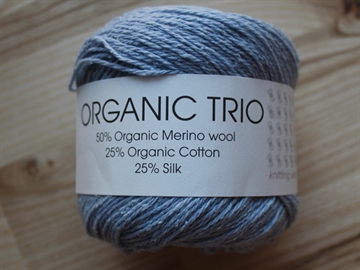 Hjertegarn Organic Trio fv. 5014 lys blå