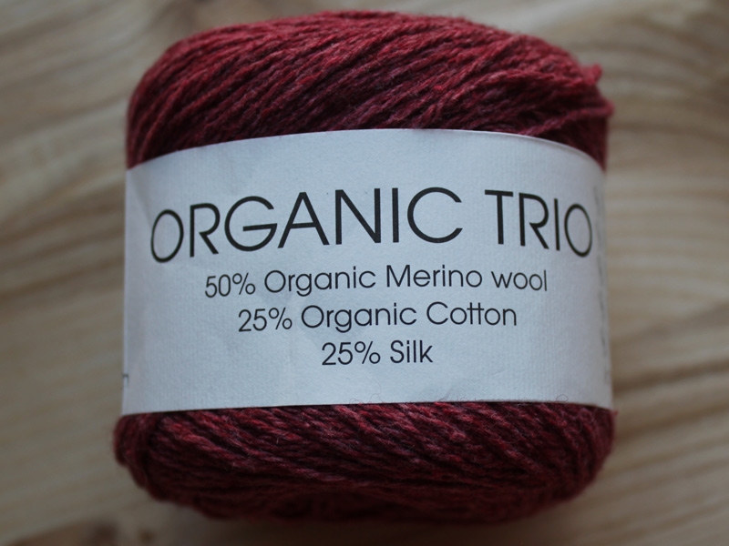 Hjertegarn Organic Trio fv. 5016 vinrød