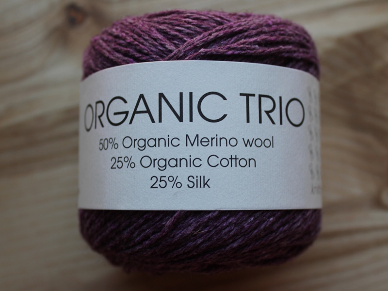 Hjertegarn Organic Trio fv. 5028 mørk lilla