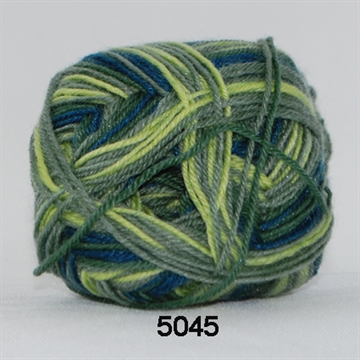 Hjertegarn Sock 4 fv. 5045 print grøn