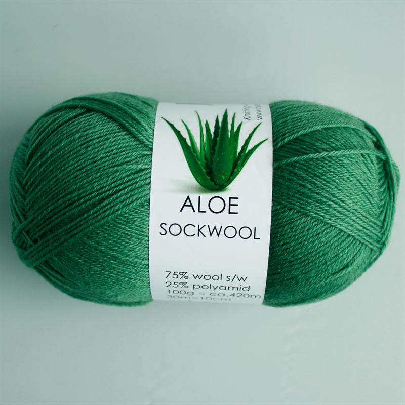 Hjertegarn Aloe Sockwool fv. 5635 grøn
