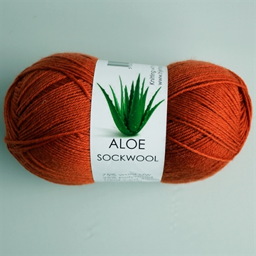 Hjertegarn Aloe Sockwool fv. 5640 rust