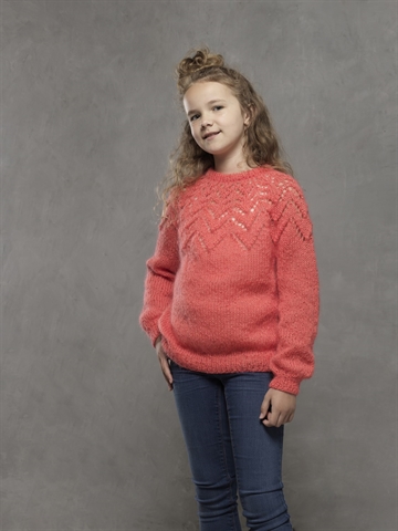 Cewec opskrift 4610 - Stjernesweater til piger i Dolce