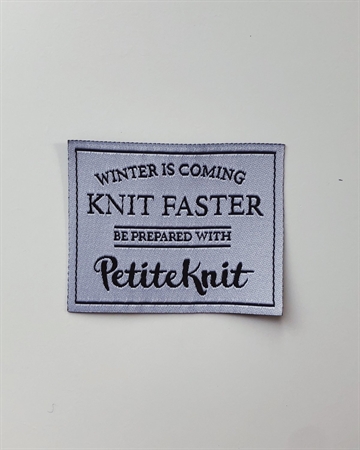 PetiteKnit label "Winter is coming - Knit faster"