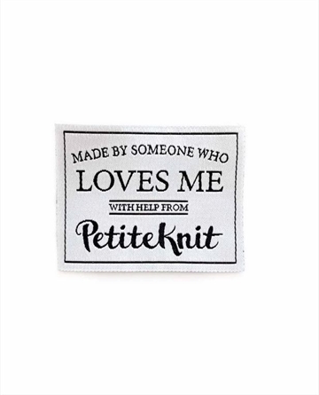 PetiteKnit label "Made by Someone Who Loves Me"