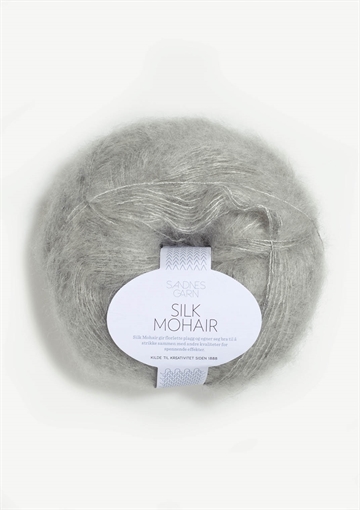 Sandnes Silk Mohair fv. 1022 grå meleret